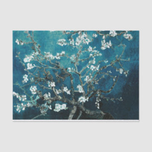 Van Gogh Almond Blossoms Dark Teal Tissue Paper
