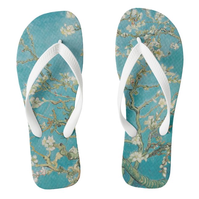 Van Gogh Almond Blossoms Flip Flops (Footbed)