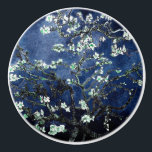 Van Gogh Almond Blossoms Midnight Blue Ceramic Knob<br><div class="desc">Artist: Vincent Van Gogh
Title: Almond Blossoms
Altered colour by 2sweet4wordsDesigns</div>