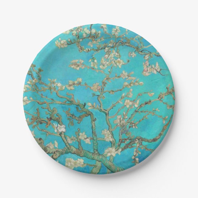 Van Gogh Almond Blossoms Paper Plate (Front)