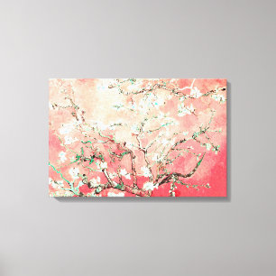 Van Gogh Almond Blossoms peach Canvas Print