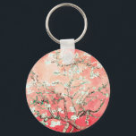 Van Gogh Almond Blossoms Peach Key Ring<br><div class="desc">Artist: Vincent Van Gogh
 Title: Almond Blossoms
 altered colour by 2sweet4wordsDesigns</div>