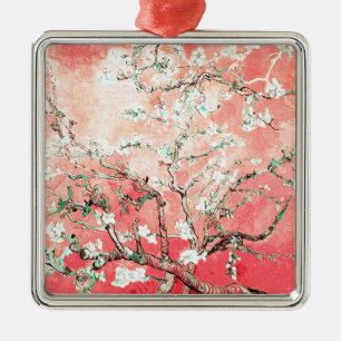 Van Gogh Almond Blossoms Peach Metal Tree Decoration