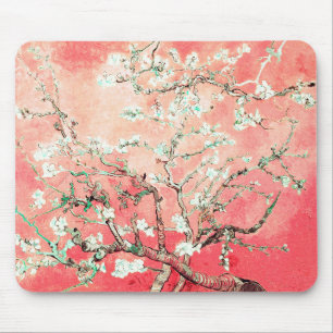 Van Gogh Almond Blossoms Peach Mouse Mat