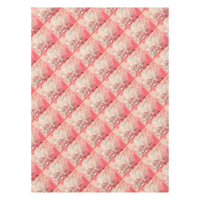 Van Gogh Almond Blossoms Peach Tablecloth (Front)