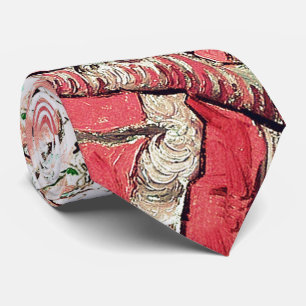 Van Gogh Almond Blossoms Peach Tie