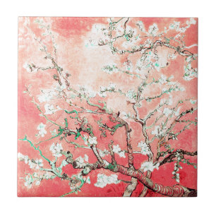 Van Gogh Almond Blossoms Peach Tile