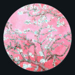Van Gogh Almond Blossoms Pink Blue Classic Round Sticker<br><div class="desc">Artist: Vincent Van Gogh
 Title: Almond Blossoms
 altered colour by 2sweet4wordsDesigns

Almond Blossoms,  Vincent Van Gogh,  Van Gogh,  impressionism,  classic,  art,  artwork,  flowers,  floral,  pink,  blue</div>