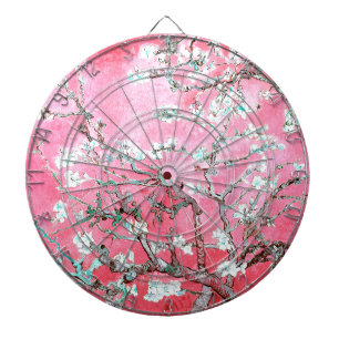 Van Gogh Almond Blossoms Pink Blue Dartboard