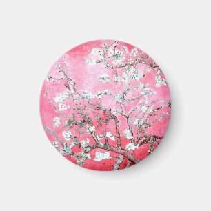 Van Gogh Almond Blossoms Pink Blue Magnet