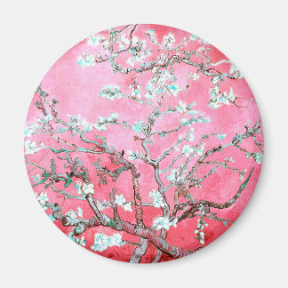 Van Gogh Almond Blossoms Pink Blue Magnet