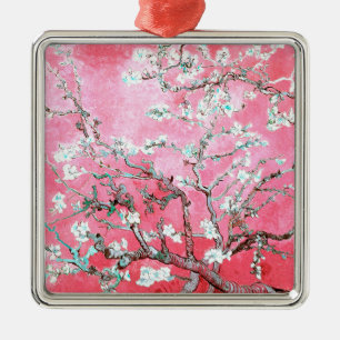 Van Gogh Almond Blossoms Pink Blue Metal Tree Decoration
