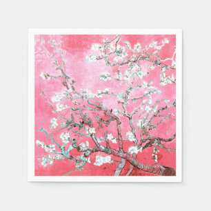 Van Gogh Almond Blossoms Pink Blue Napkin