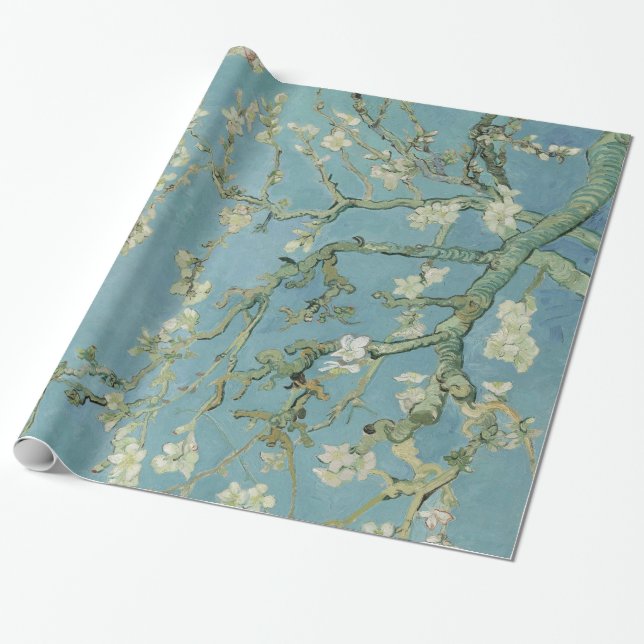 Van Gogh Almond Blossoms Print  Wrapping Paper (Unrolled)