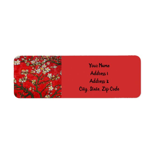 Van Gogh Almond Blossoms Red (Front)