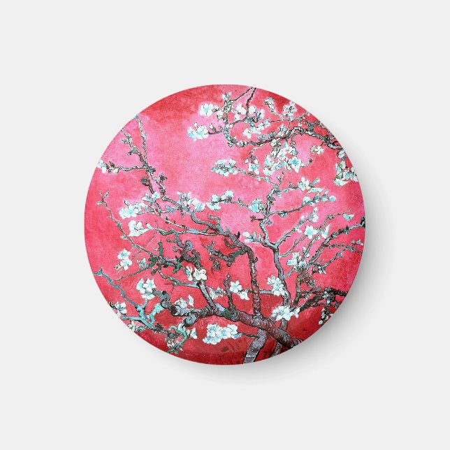 Van Gogh Almond Blossoms Red blue  Magnet (Front)