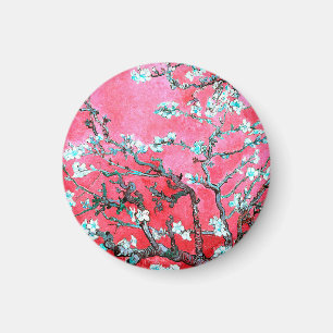 Van Gogh Almond Blossoms Red blue Magnet