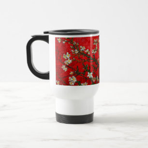 Van Gogh Almond Blossoms Red Travel Mug