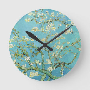 Van Gogh Almond Blossoms Round Clock