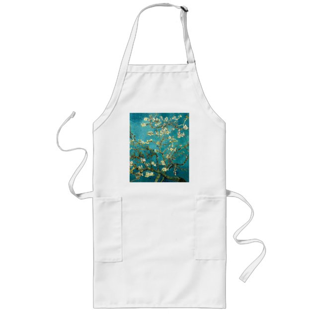 Van Gogh Almond Blossoms Tree Long Apron (Front)
