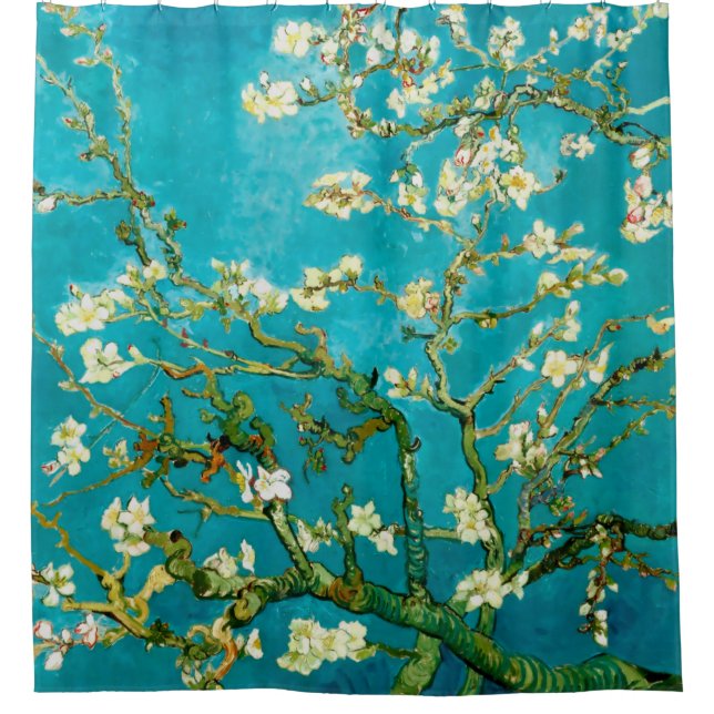 Van Gogh Almond Blossoms Tree Shower Curtain (Front)