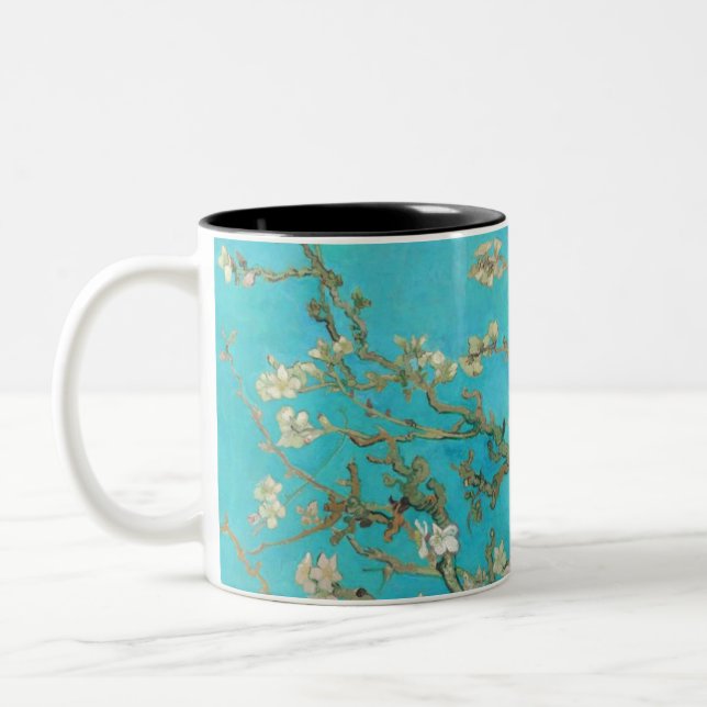Van Gogh Almond Blossoms Two-Tone Coffee Mug (Left)