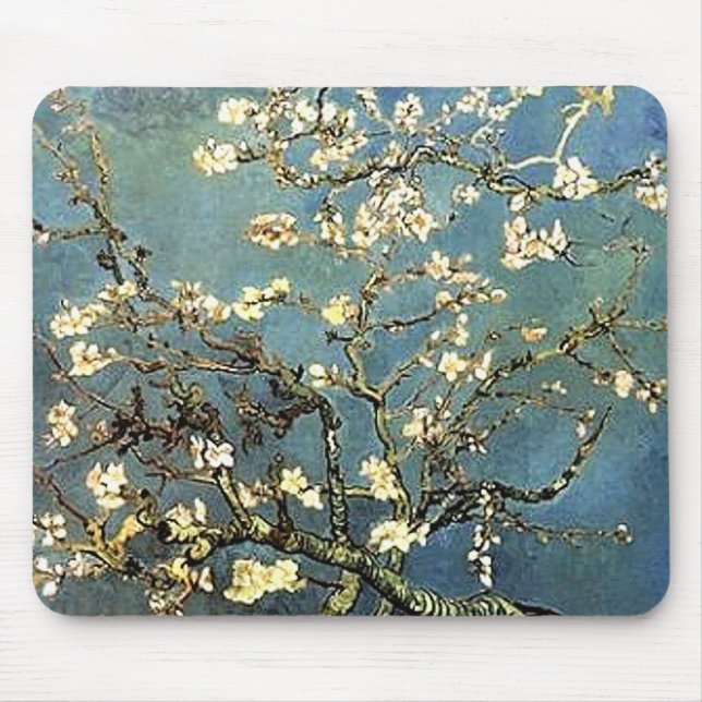 Van Gogh Almond Tree Blossoms Mouse Mat (Front)