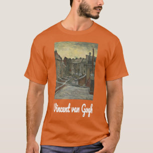 Van Gogh Art Backyards of Old Houses in Antwerp in T-Shirt