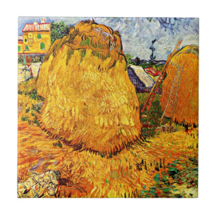 Van Gogh art: Haystacks in Provence Tile