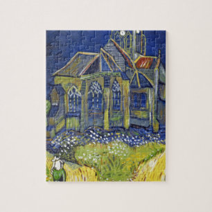 Van Gogh art reproduction,  The Church at Auvers Jigsaw Puzzle