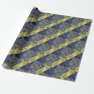 Van Gogh art reproduction, The Church at Auvers Wrapping Paper