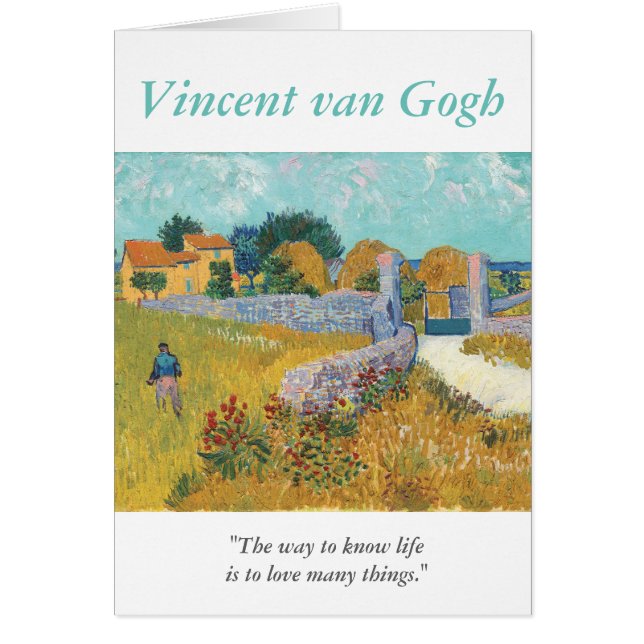 Van Gogh Artist Quote Love Many Things (Front)