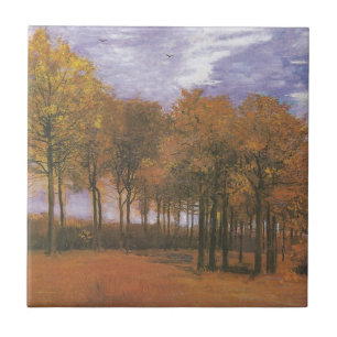 Van Gogh Autumn Fall Tree Leaves Destiny Tile