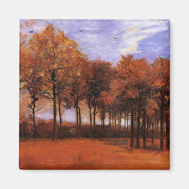 Van Gogh - Autumn Landscape, fine art, Magnet (Front)