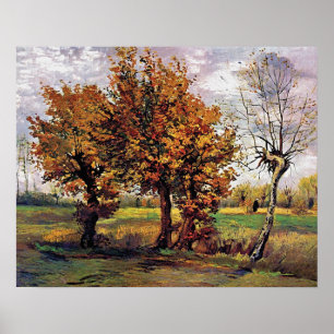 Van Gogh - Autumn Landscape With Four Trees Poster