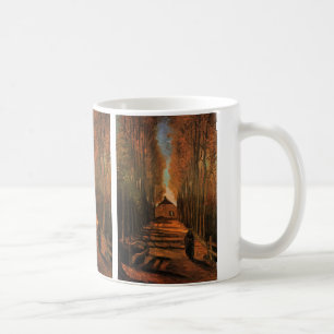 Van Gogh Avenue of Poplars in Autumn, Fine Art Coffee Mug