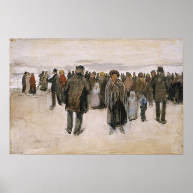 Van Gogh - Beach At Scheveningen 1882 Poster (Front)