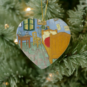 Van Gogh Bedroom in Arles - Classic Yellow & Blue Ceramic Tree Decoration