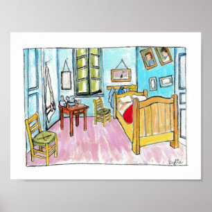 Van Gogh Bedroom tribute painting by me. Poster