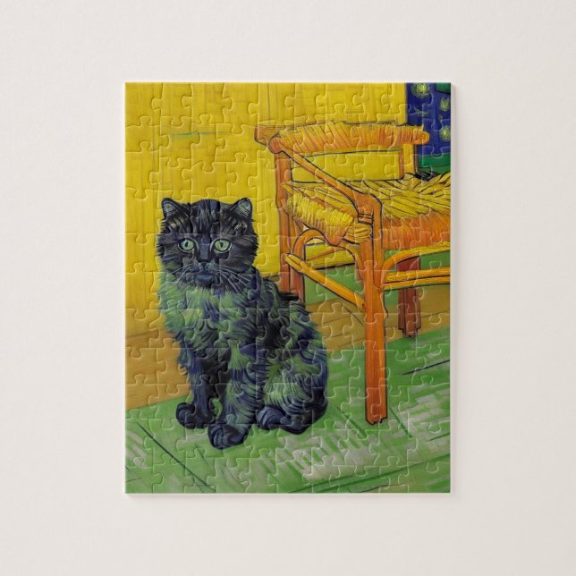 Van Gogh Black Cat Jigsaw Puzzle (Vertical)