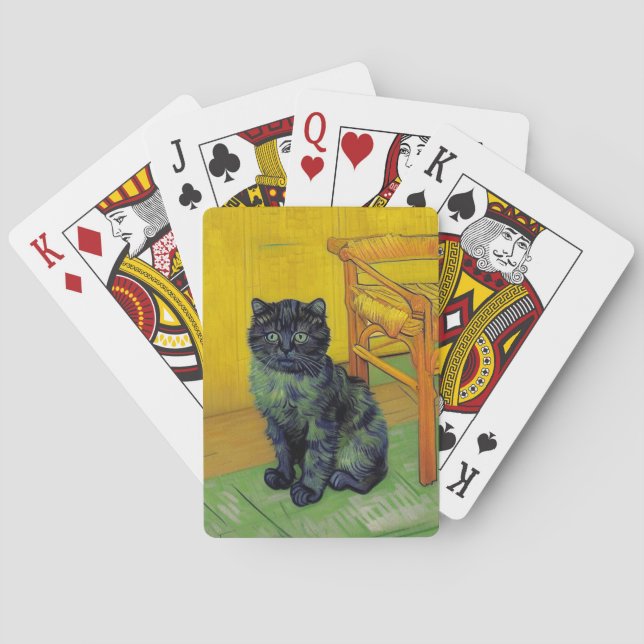 Van Gogh Black Cat Playing Cards (Back)