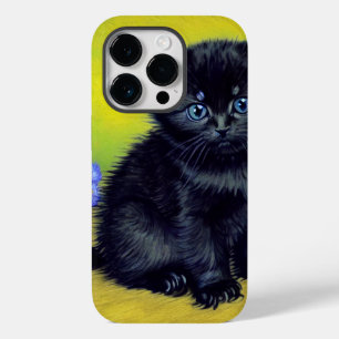 Van Gogh Black Cat Purple Flowers Case-Mate iPhone 14 Pro Case