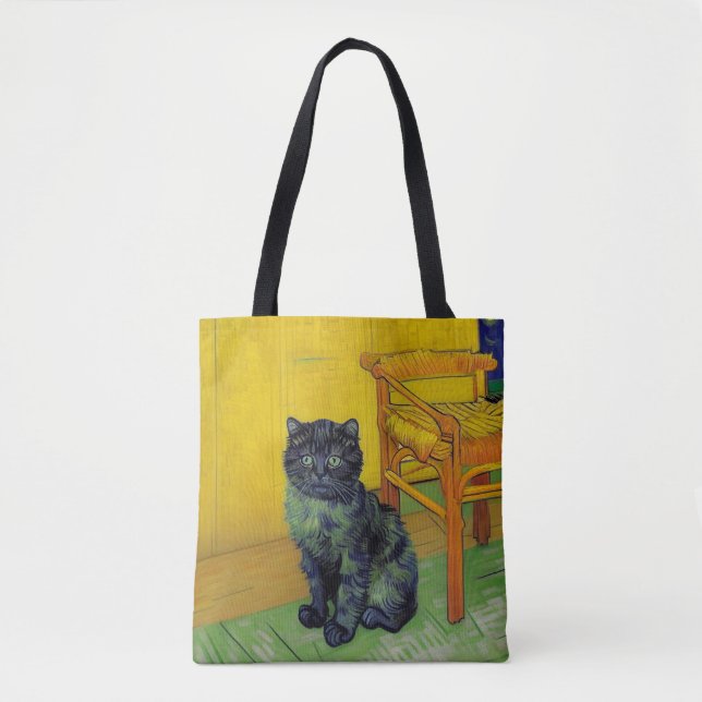 Van Gogh Black Cat Tote Bag (Front)