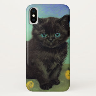 Van Gogh Black Cat Yellow Flowers iPhone X Case