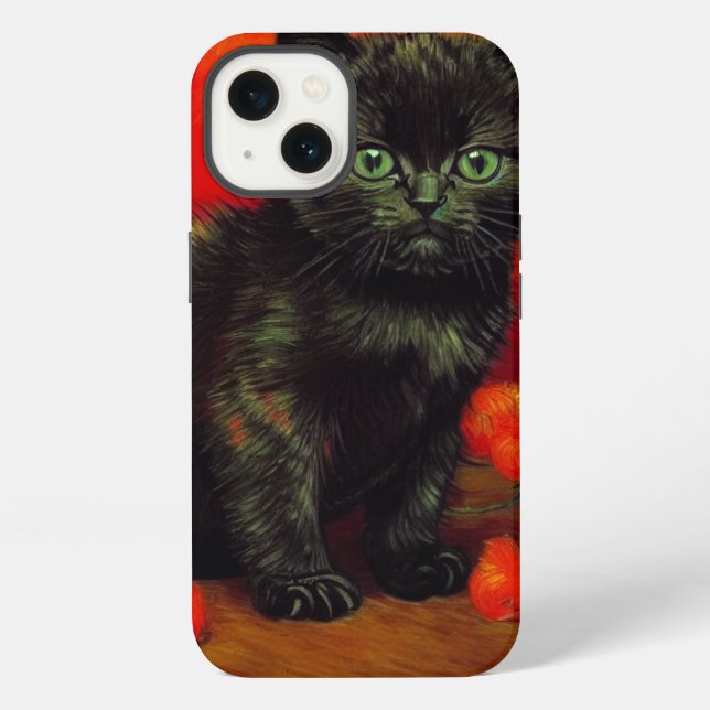 Van Gogh Black Kitten iPhone Case (Back)