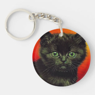 Van Gogh Black Kitten Key Ring