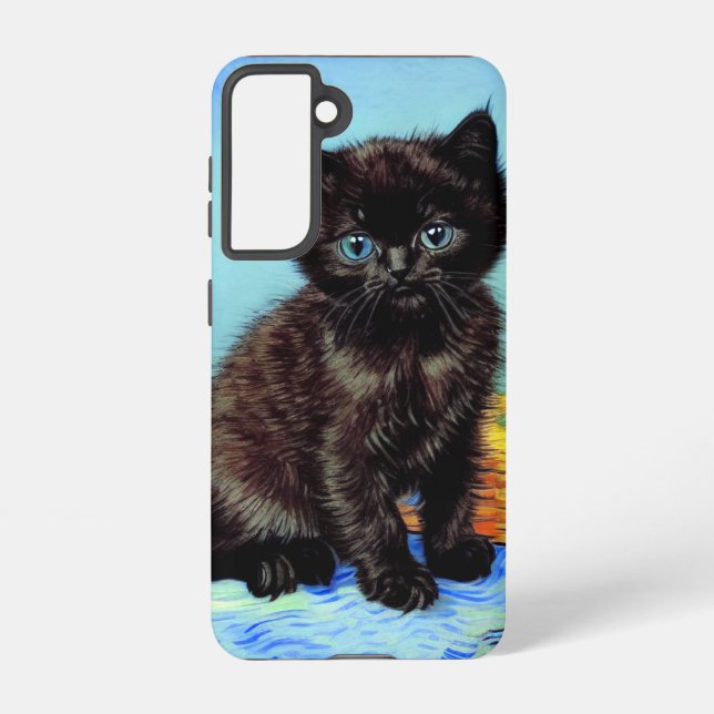Van Gogh Black Kitten with Yarn Samsung Galaxy S21 Case (Back)