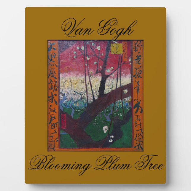 Van Gogh Blooming Plum Tree Plaque (Front)