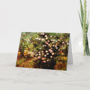 Van Gogh - Blooming Rose Bush Card