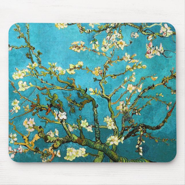 Van Gogh Blossoming Almond Tree (F671) Fine Art Mouse Mat (Front)